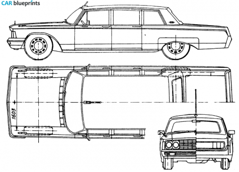 1965 ZIL 114 Sedan blueprint