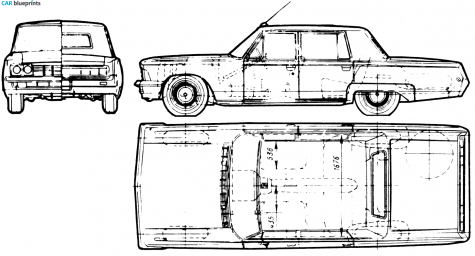 1974 ZIL 117 Sedan blueprint