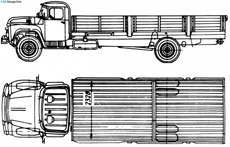 1962 ZIL 130GU-80 Truck blueprint