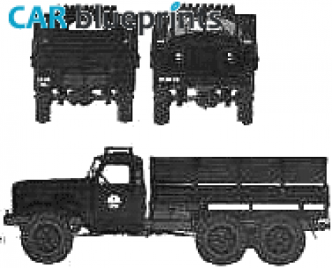 1958 ZIL 157 Truck blueprint