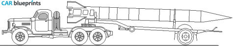 1958 ZIL 157 SCUD-a Transporter 8T137 Truck blueprint