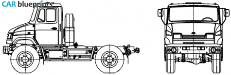 2006 ZIL 43272TC Chassis Truck blueprint