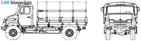 2006 ZIL 432730E Drop Sided Truck blueprint