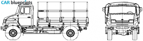 2006 ZIL 43273N Side Boards Truck blueprint