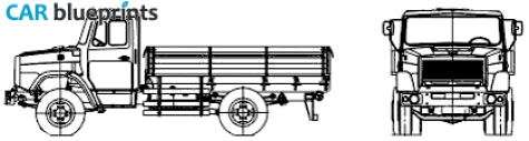 2006 ZIL 432930E Side Board Truck blueprint