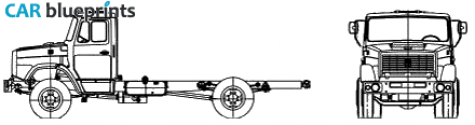 2006 ZIL 433182 Chassis Truck blueprint