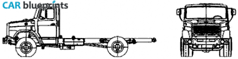 2006 ZIL 433362 Chasis Truck blueprint