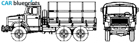 2006 ZIL 4334B1E Drop Sided Truck blueprint