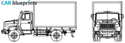 2006 ZIL 478112 Thermovan Truck blueprint