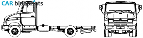 2008 ZIL 5301V2 Chassis Truck blueprint