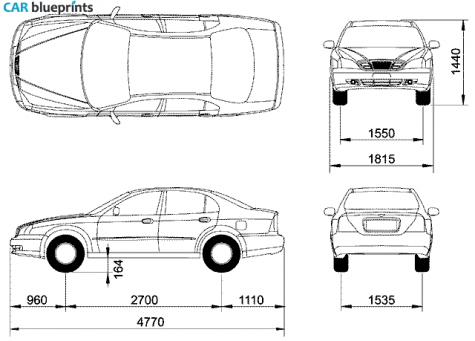 1997 Daewoo Lanos Sedan blueprint